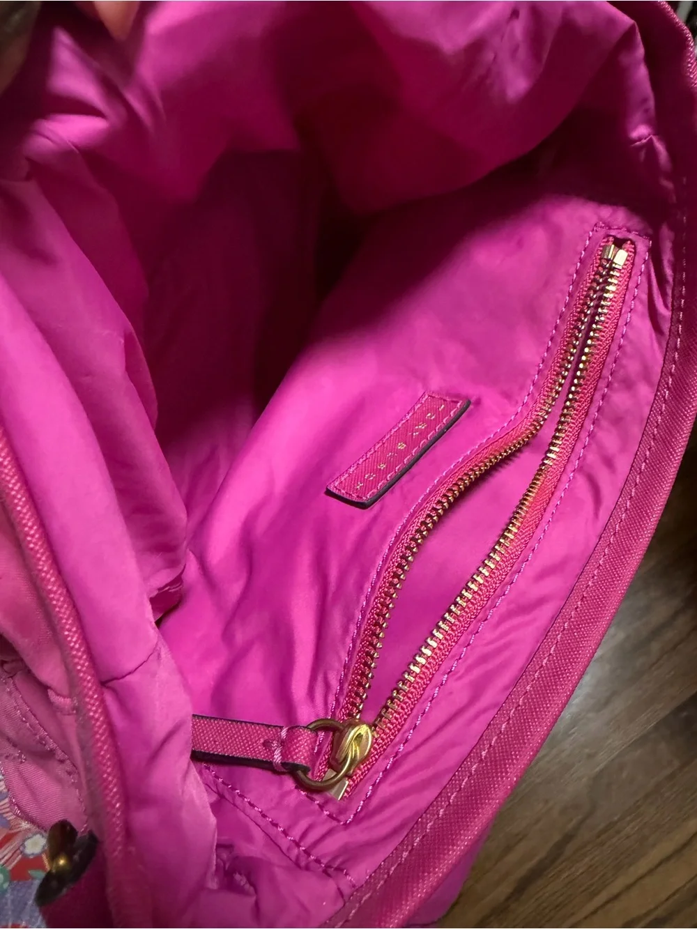Tory Burch Hot Pink Crossbody Nylon Shoulder Bag